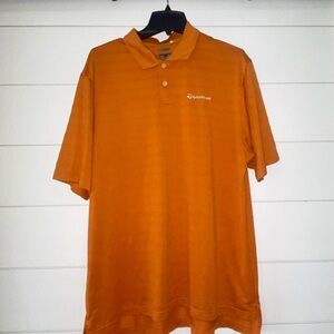 TaylorMade Adidas Men's Orange Polo Shirt